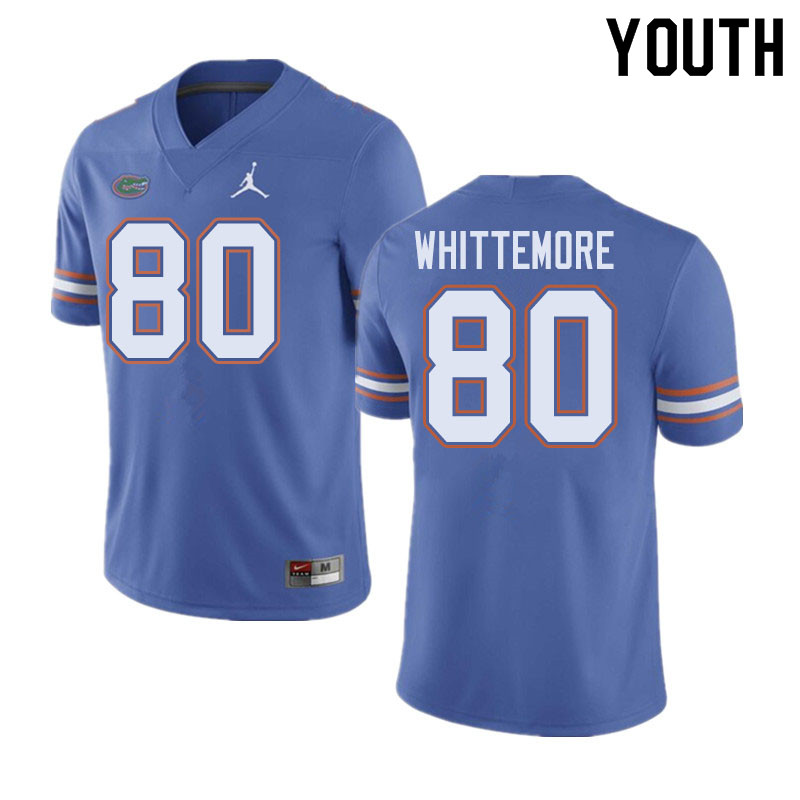 Jordan Brand Youth #80 Trent Whittemore Florida Gators College Football Jerseys Sale-Blue - Click Image to Close